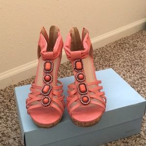 Coral Wedge Sandal